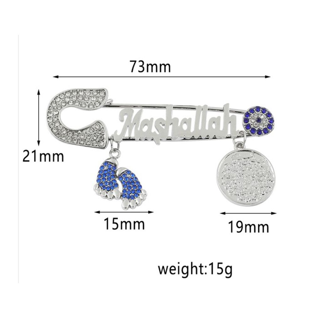 Ayatul Kursi Simple Mashallah Religious Style Brooch Zinc Zinc Alloy Tassel Letter Badge Fashion Jewelry