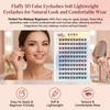 Fluffy 5D False Eyelashes Soft Lightweight Eyelashes for Natural Look and Comfortable Wear
