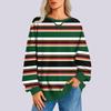 Women's Casual Striped Pullover Long Sleeve Shirt Oversized Sweatshirt