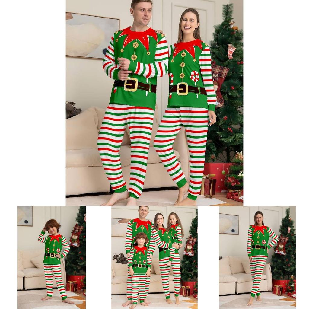 Charming Holiday Themed Family Pajama Set For Kids And Adults Featuring Letter Design