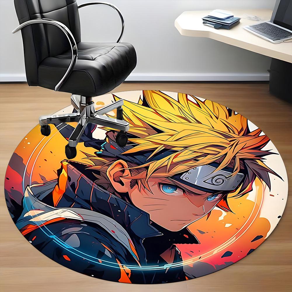 Naruto Uzumaki Office Round Area Rug, Under Office Chairs Bedroom Living Room Home Decor a1022117