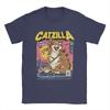 Футболка Catzilla, мужские хлопковые потрясающие футболки с круглым вырезом, футболки с коротким рукавом, оригинальная одежда