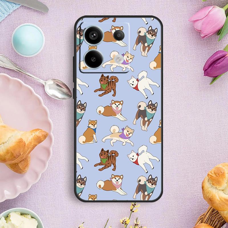 Animal Cute Dog Akita Phone Case For Redmi Note 13 9 10 11 12 Pro Plus 10S 11S 12S Redmi 12 9C 10C 12C 13C Cover