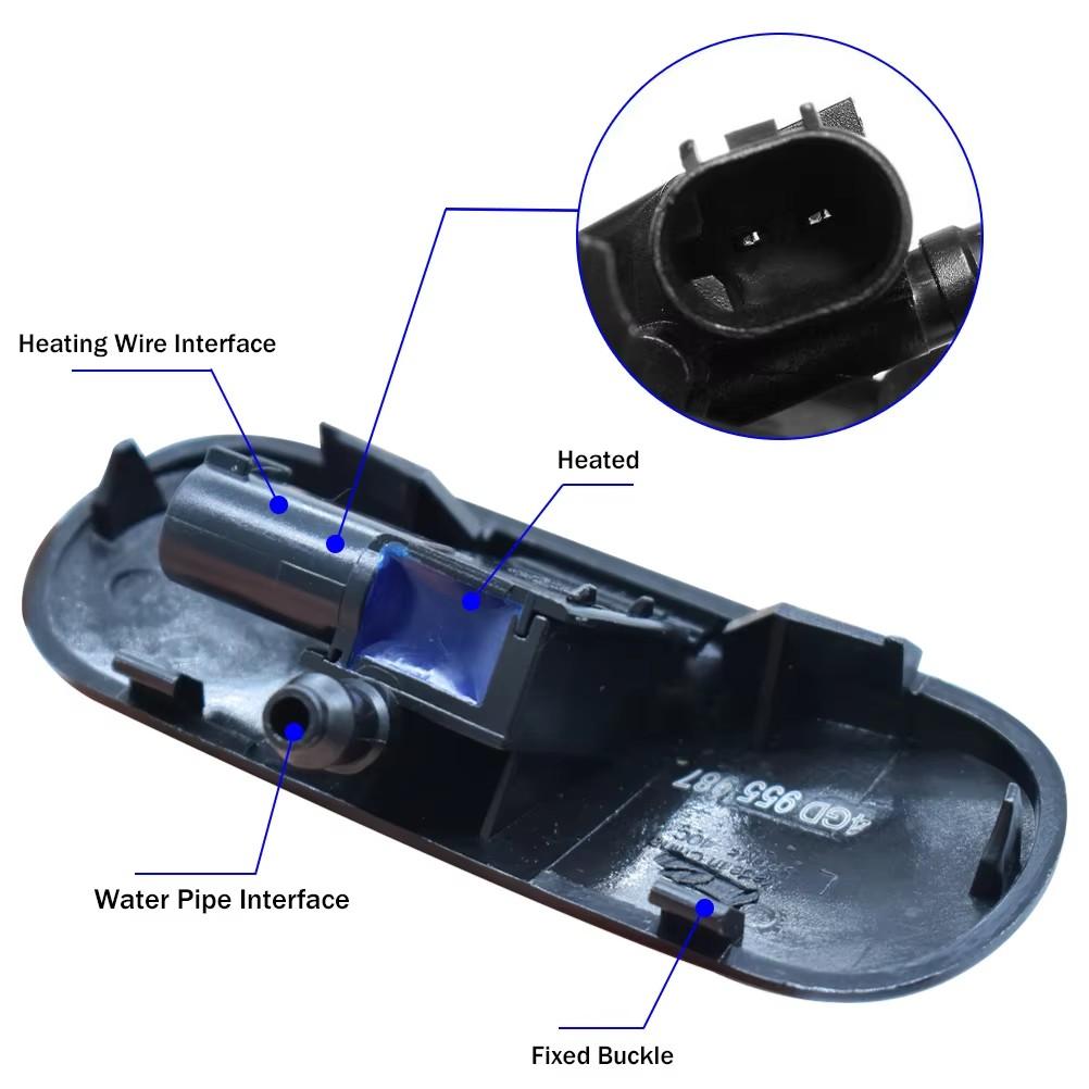 2x форсунки омывателя лобового стекла с подогревом 4GD955987 совместимы с A3 A4 Q3 Q5 Q7 TT