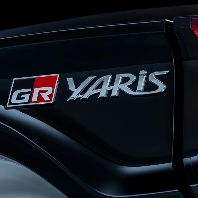BAWI7 3D Metal Yaris Logo Emblem Badge Matte black Chrome Plated Trunk Letter Sticker For Toyota Yaris Car Exterior Decor Accessories
