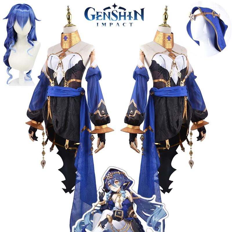 Великолепный костюм для косплея Лейлы из Genshin Impact, парик, обувь для взрослых, Хэллоуин, карнавальная вечеринка