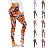 Women's Casual Fashion Outdoor Print Slim Stretch Yoga Easter Pants Nine Minute Pants