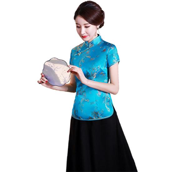 Женская рубашка Cheongsam, тонкая удобная женская рубашка Cheongsam в китайском стиле с воротником-стойкой
