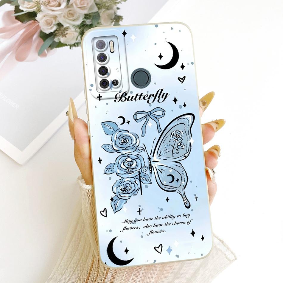 For Tecno Spark Power 2 LC8 Cute Cat Flower Cartoon Phone Case For Tecno Spark Power2 Shockproof Soft Silicone Bumpers