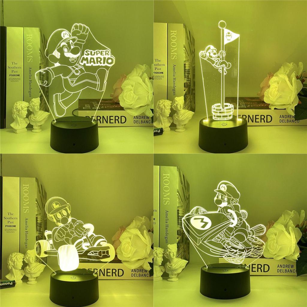 Super Mario Yoshi 3d Acrylic Night Lamp With Touch Control For Kids Room