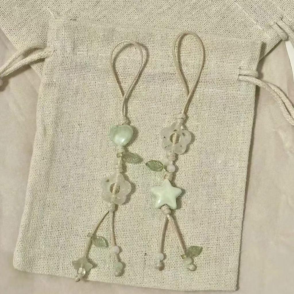 Керамическая цепочка-мобиль с цветком-звездой, шнурок для телефона, аксессуары для сумки, мобильный кулон, подарок для молодых трендсеттеров