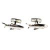 Запонки Kamakura Cufflinks Workshop с мотивом акулы, серебро 925 пробы ca042 (Запонки)