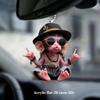 Acrylic Flat 2D Hooded Monkey Car Pendant Is  for Holiday, Valentine's Day and Christmas Decorations, and Is a Gift for Couples, Homes and Accessories