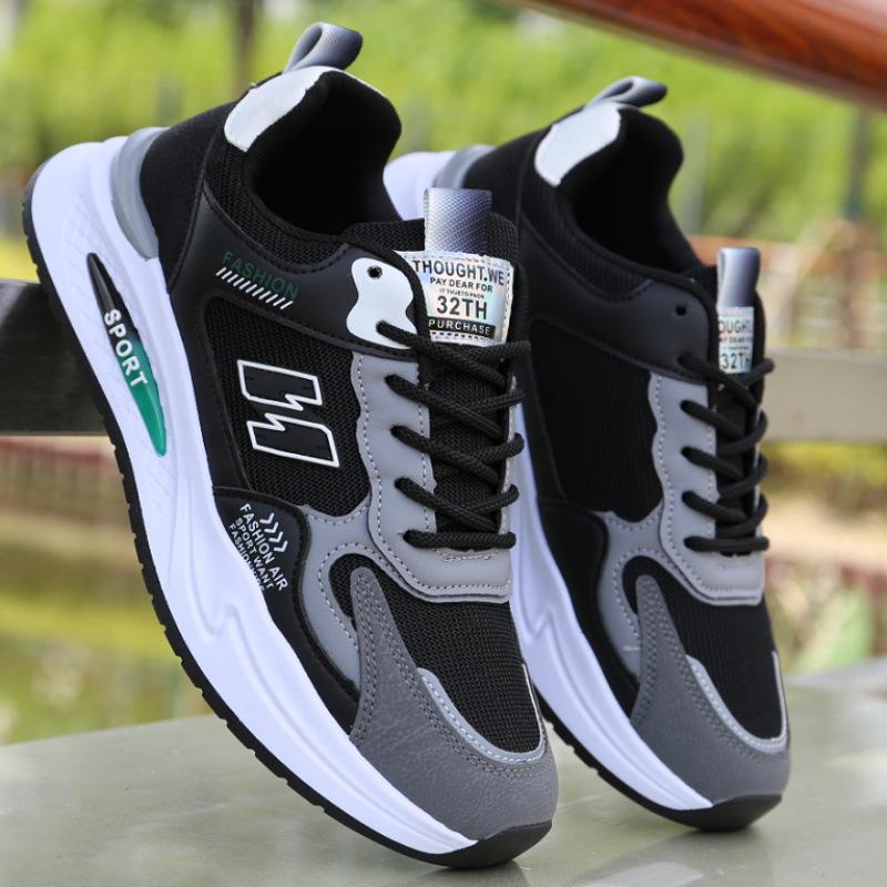 Мужская обувь, новая осенняя обувь, мужская модная универсальная обувь из сетки, мужская спортивная обувь, нескользящая и износостойкая повседневная обувь с мягкой подошвой
