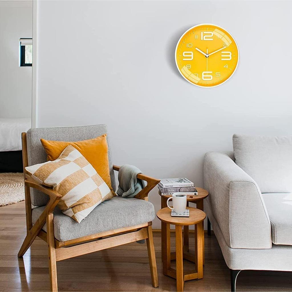 Wall Clock 12" Silent Quartz Decorative Latest Wall Clock Non-Ticking Classic Clock Battery Operated Round Easy To Read for Room/Home