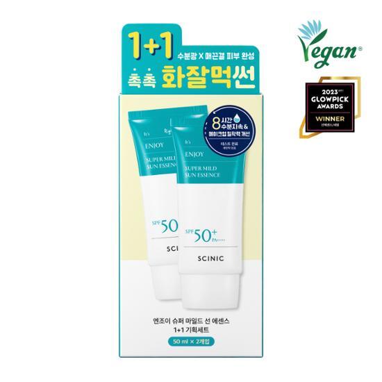 Scinic Наслаждайтесь супермягкой солнцезащитной эссенцией Double Special (50 мл + 50 мл)