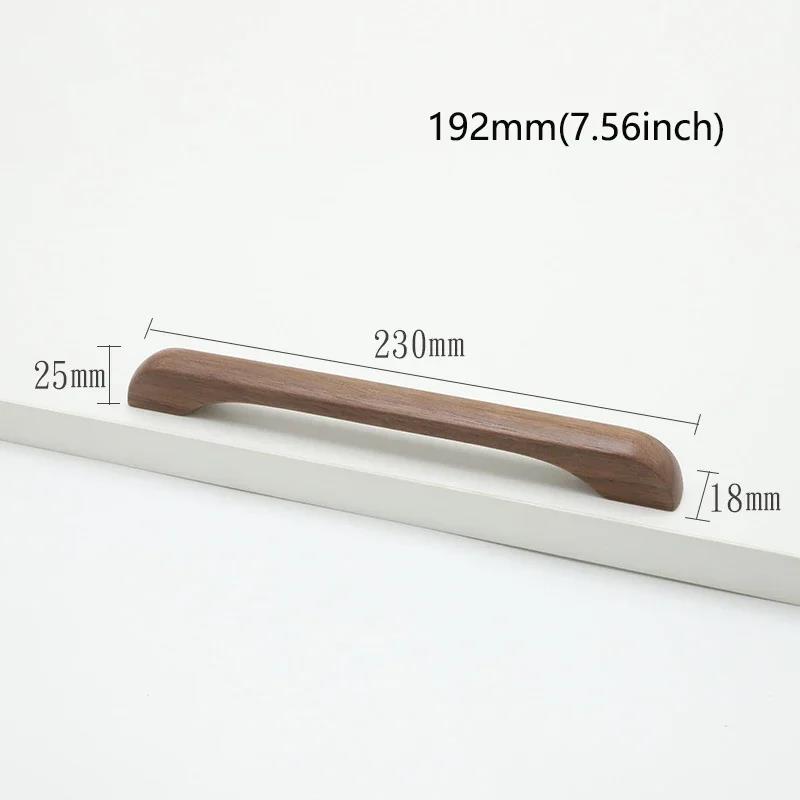 Cabinet Door Wooden Handle Cabinet Wardrobe Door Handle Bow Shaped Handle Beech Black Walnut Drawer Wooden