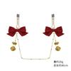 Adjustable Bow Bell Nipple Clamps for Women and Couples BDSM Bondage Role Play Flirting Training Punishment Adult Kinky Sex Toys