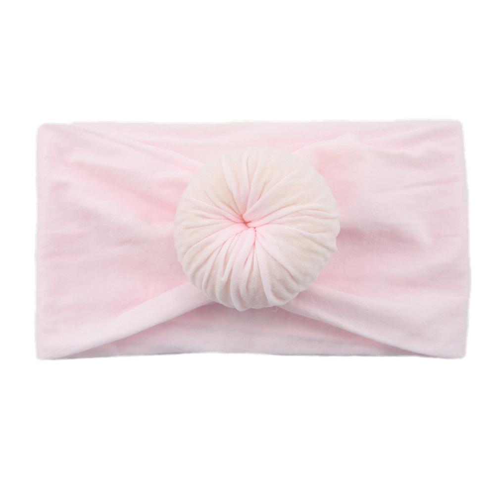 Детские головные уборы из нейлона, широкие детские аксессуары для волос, мягкие чулки с шариками, повязка на голову для малышей из нейлона, повязка на голову в виде пончика