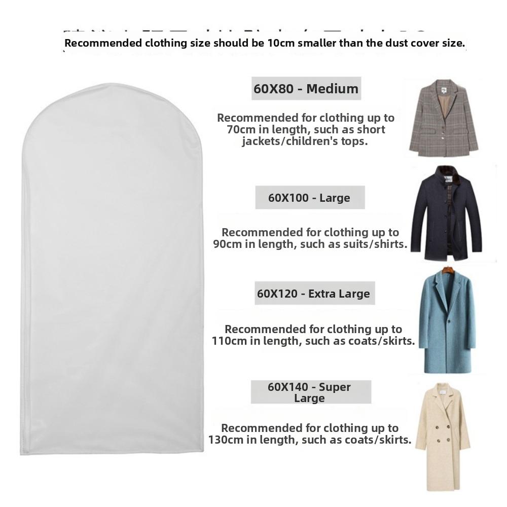 Wear Resistant Dust-proof Covers Reusable Clothing Cover Durable Bride Gown Storage Bags Wardrobe