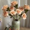 6 шт. 67 см искусственный цветок розы стебель мокко искусственный шелковый букет роз для самостоятельного оформления свадьбы домашнего декора в центре отеля ко Дню святого Валентина День матери
