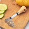 Пресс для картофеля из нержавеющей стали, ручной, сверхпрочный, с рисунком в виде когтей, с деревянной ручкой, кухонные принадлежности