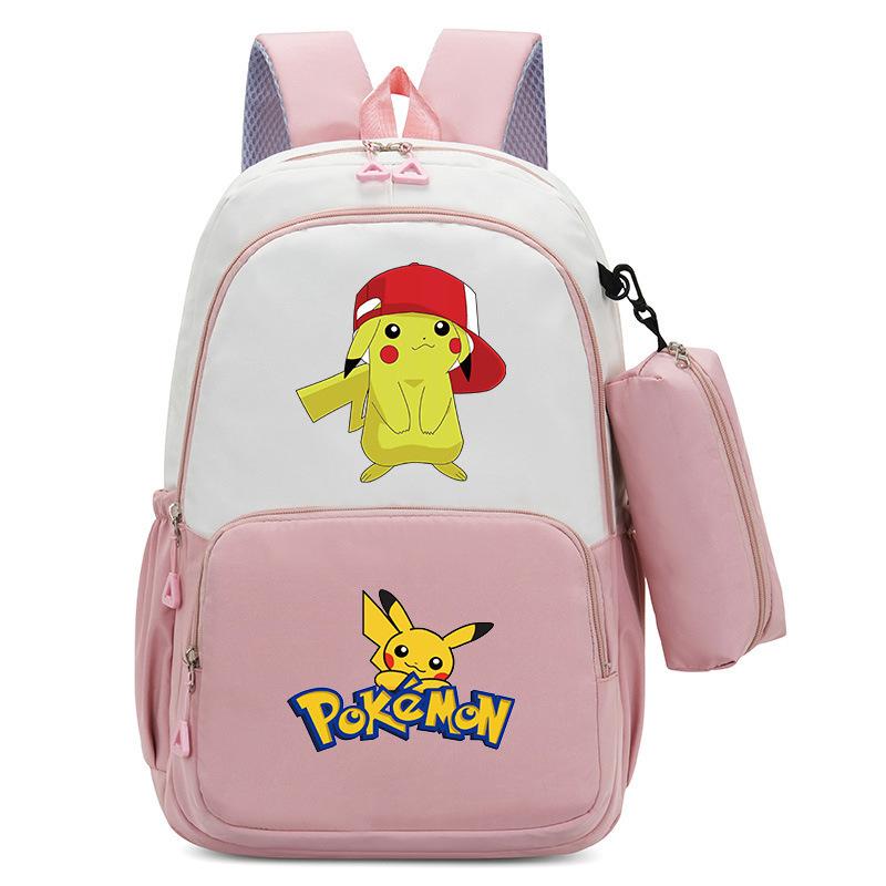 Pokemon Cartoon Printed Backpack Pencil Bag Elementary School Student Junior School Bag Backpack