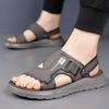 Fashion Summer Men's Comfortable Soft Soled Casual Beach Shoes Brand Fashionable and Popular Outdoor Breathable Non Slip Sleeve Sandals