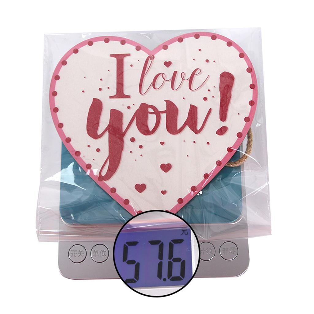 Подвеска в форме сердца из дерева, украшение на День святого Валентина, подвесной знак «Любовь», подвеска для свадебного украшения