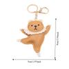 Patchwork PU Bear Pendant Animal Car Keyring Creative Ballet Bear Keychain  Girl/Boy
