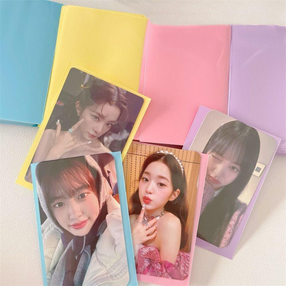 10pcs/set Two-layer Photo Cards Bag DIY Photo Card Film Idol Photo Protective Cover Idol Photo