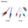 SNDHEATER K Type PT100 Thermocouple Sensor NPT G1/2" Thread Stainless Steel Adjustable Probe 6x50/100/150/200MM Wire 1/2/3/4/5M