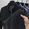 Men's Trendy Polar Fleece Stand Collar Jacket - Spring Warm Casual Sports Cardigan Sweater