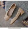 Celebrity Style Small Fragrant Style Single Shoes Women's 2025 Autumn New French Soft Sole Thick Heel Low Heel Small Heel High Heel Temperament