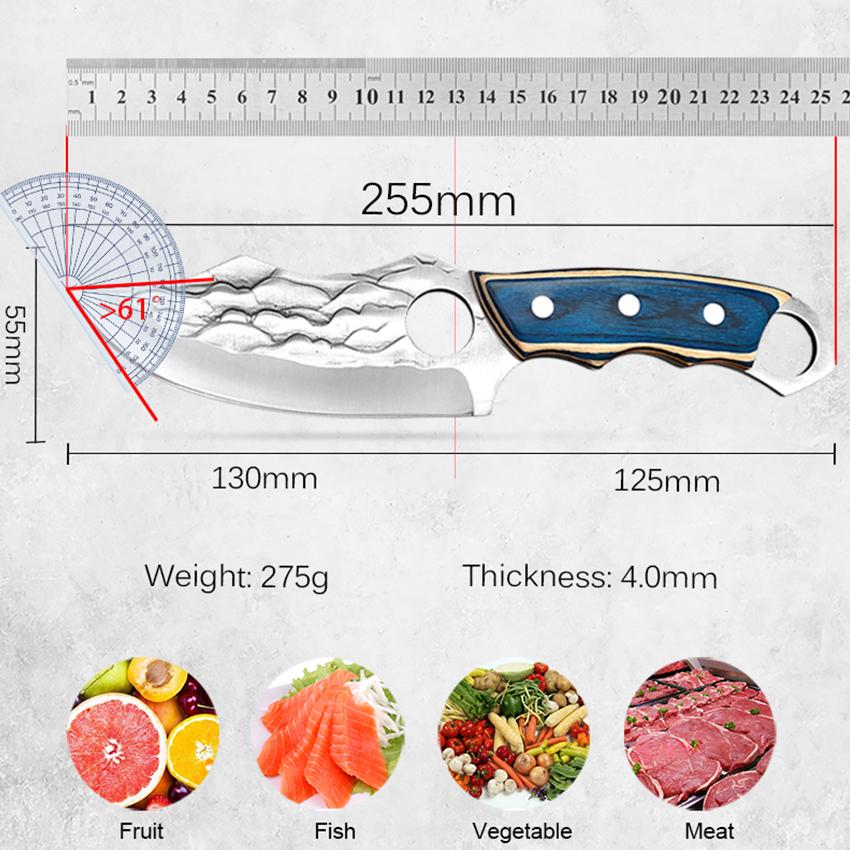 Нож для обвалки вручную, профессиональные кухонные ножи, ножи шеф-повара из нержавеющей стали, нож для нарезки фруктов, рыбы, мяса, мясника