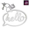 HELLO Neon Sign Creative Shape USB/Battery Operated Non-glaring LED Neon Lamp Wall Ornament Party Supplies