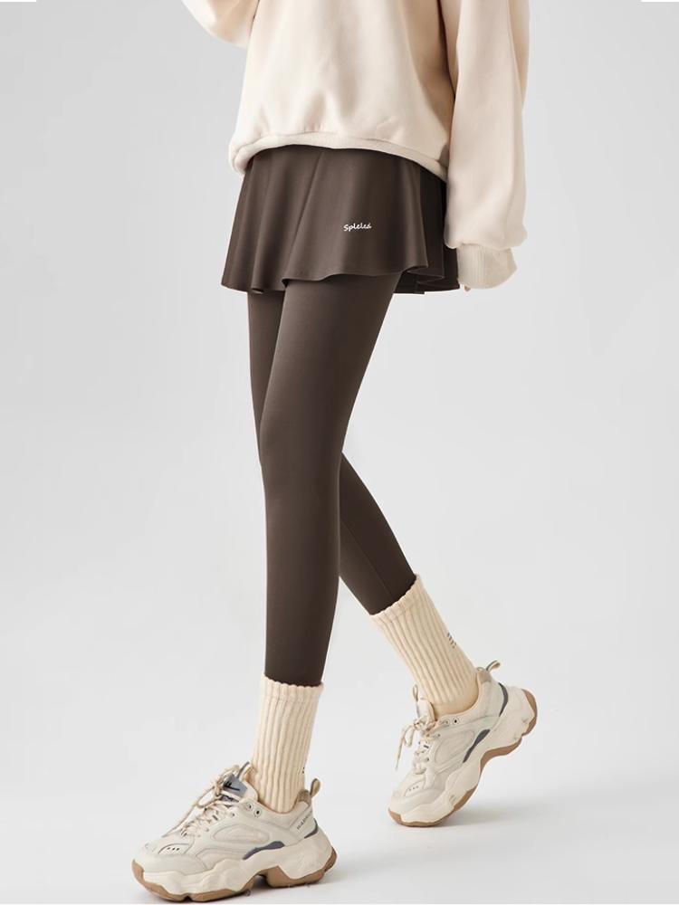 Флисовые леггинсы, осенне-зимняя юбка-трапеция, теплые искусственные двухсекционные брюки с изображением акулы, женские спортивные бесшовные леггинсы с высокой талией для йоги