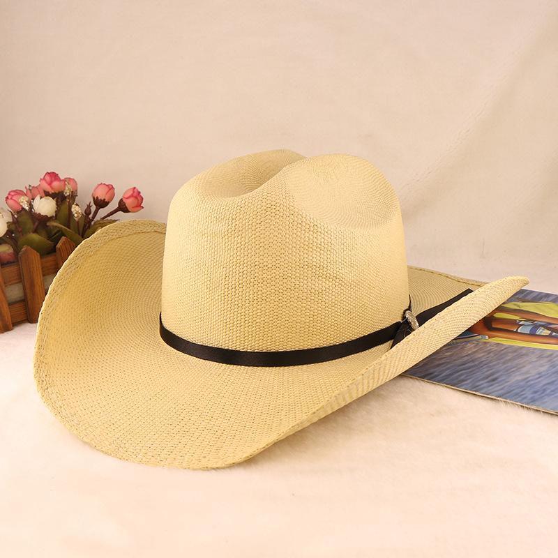 Водонепроницаемая тканая вручную ковбойская шляпа в стиле вестерн-рыцарь, весенне-летняя пляжная соломенная шляпа от солнца для отдыха на открытом воздухе