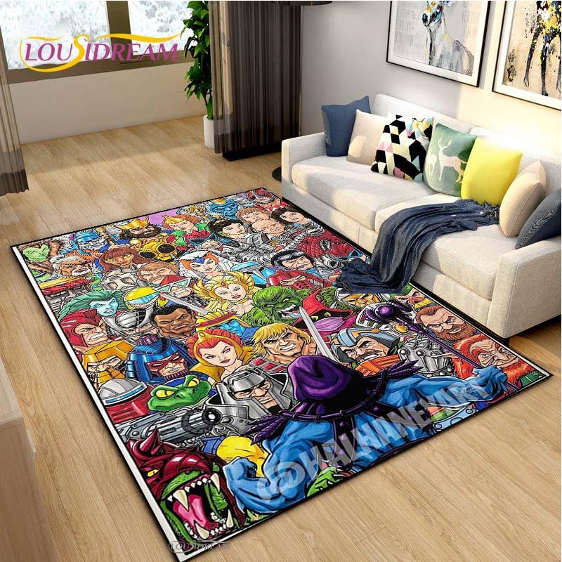 He-man masters Cartoon Carpet for Living Room Bedroom Rug Kitchen Kids Door Unslip Floor Mat Birthday gift photography props Rug