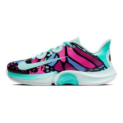 Женские кроссовки Naomi Osaka xCourt Air Zoom GP Turbo Butterfly Blue Dynamic-Burquoise Black DV4327-411