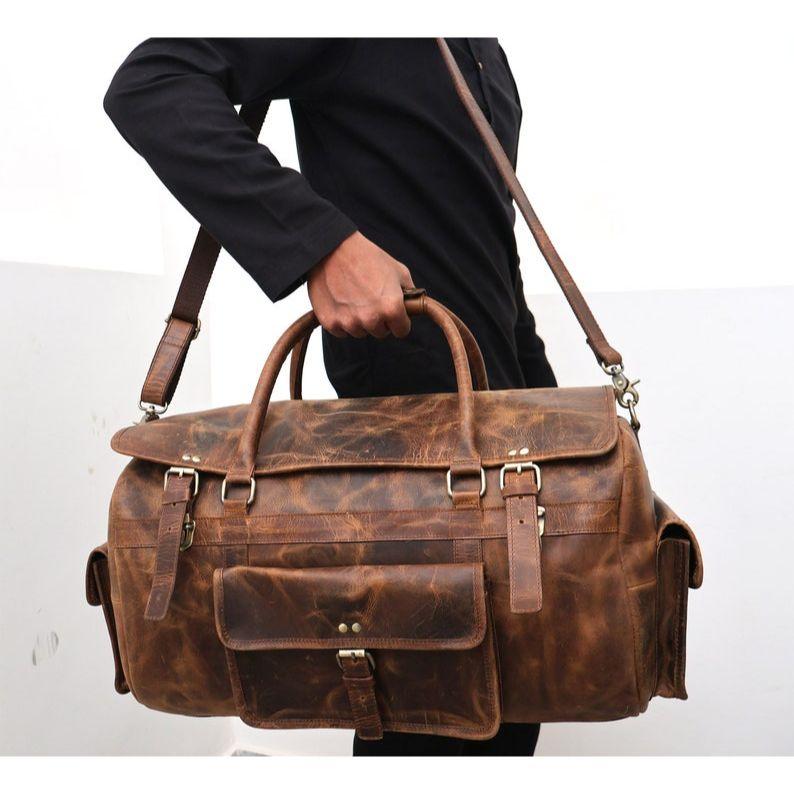 Кожаная дорожная сумка, большая дорожная сумка, мужская кожаная сумка для выходных, дорожная сумка, дорожная сумка для жениха, подарочная сумка для мужа, парня