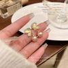 Шампанское бабочка жемчужные серьги женские уникальный дизайн чувство стиля опаловые пусеты корейская версия ретро серьги