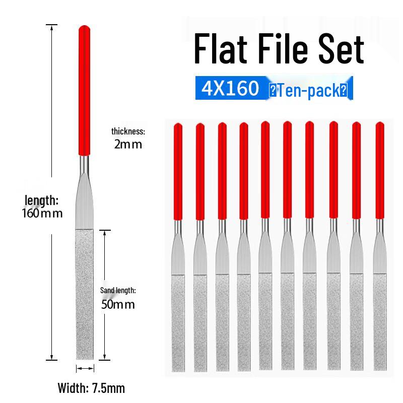 VRK 10-Piece Flat Diamond File Set
