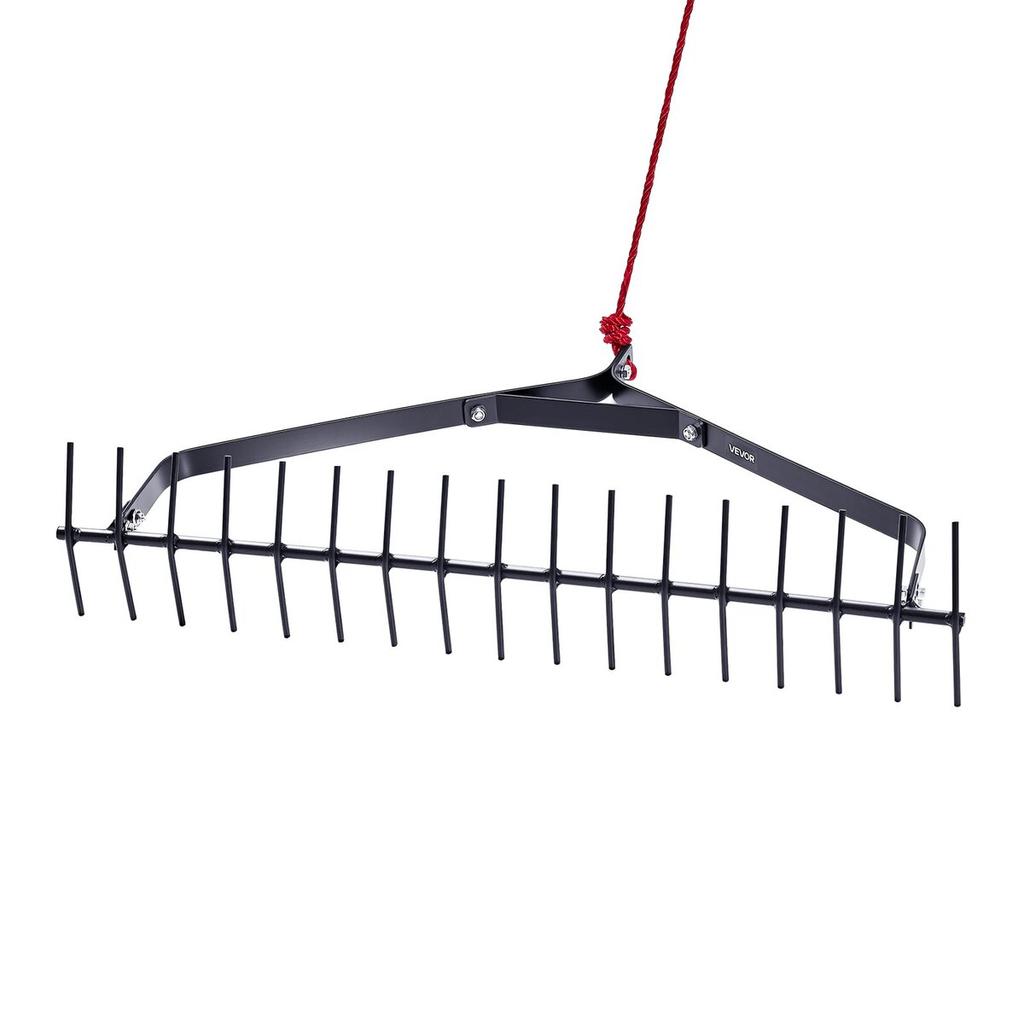 32x6.3 in Pond Aquatic Weed Rake Double-Sided Lake Weed Rake 30ft Rope