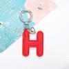 A To Z Pu Leather Initial Letter Keychain For Women  Cartoon Candy Color Bag Pendant Car Keyring Jewelry Gifts To Friends