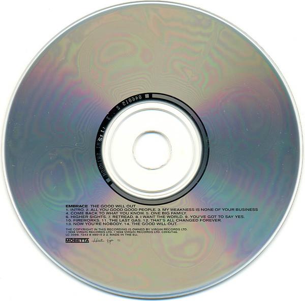CD EMBRACE Good Will Out CDHUT46 HUT 1998 Великобритания Рок Б/у