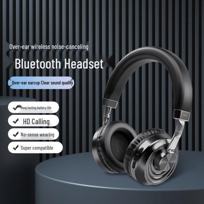 VJ083 Беспроводные Металлические Игровые Bluetooth-Наушники с Амбушюрами и Слотом для Карты
