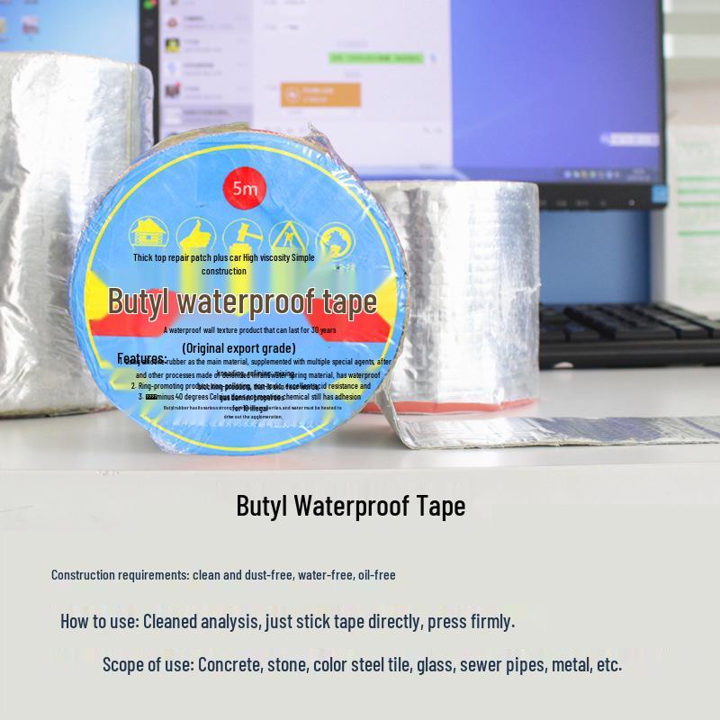 Aluminum Foil Butyl Waterproof and Leakproof Roof Repair Tape