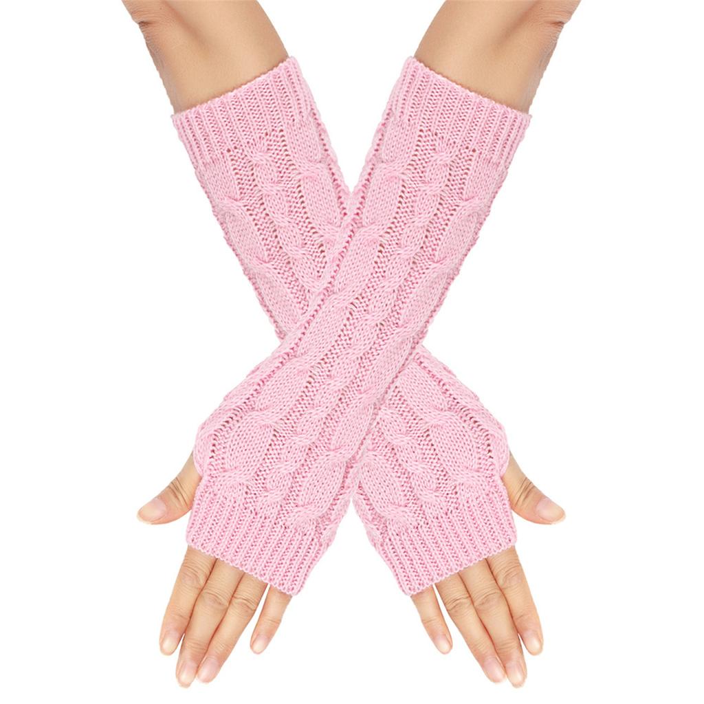 1pair Women's Wool Arm Covers Winter Comfortable Oversleeves Knitted Sleeves for Winter Comfort