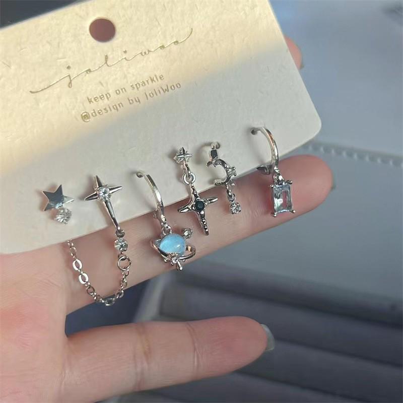 Серьги для девочек из стерлингового серебра S925 «Цветочный сезон 2025» — милый, нишевый набор на одну неделю